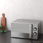 Charger l’image dans la visionneuse de la galerie, Micro-ondes avec grill 800 W – 20 L, technologie 3D, finition argent miroir