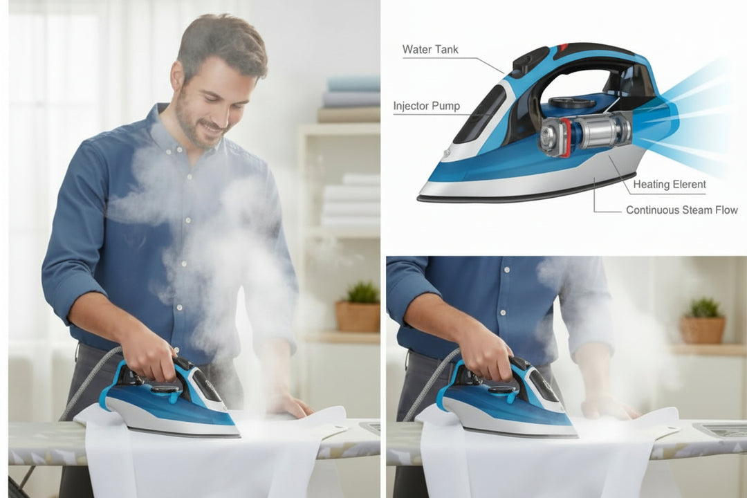 Centrale de repassage compacte 2200 W – injection vapeur intégrée