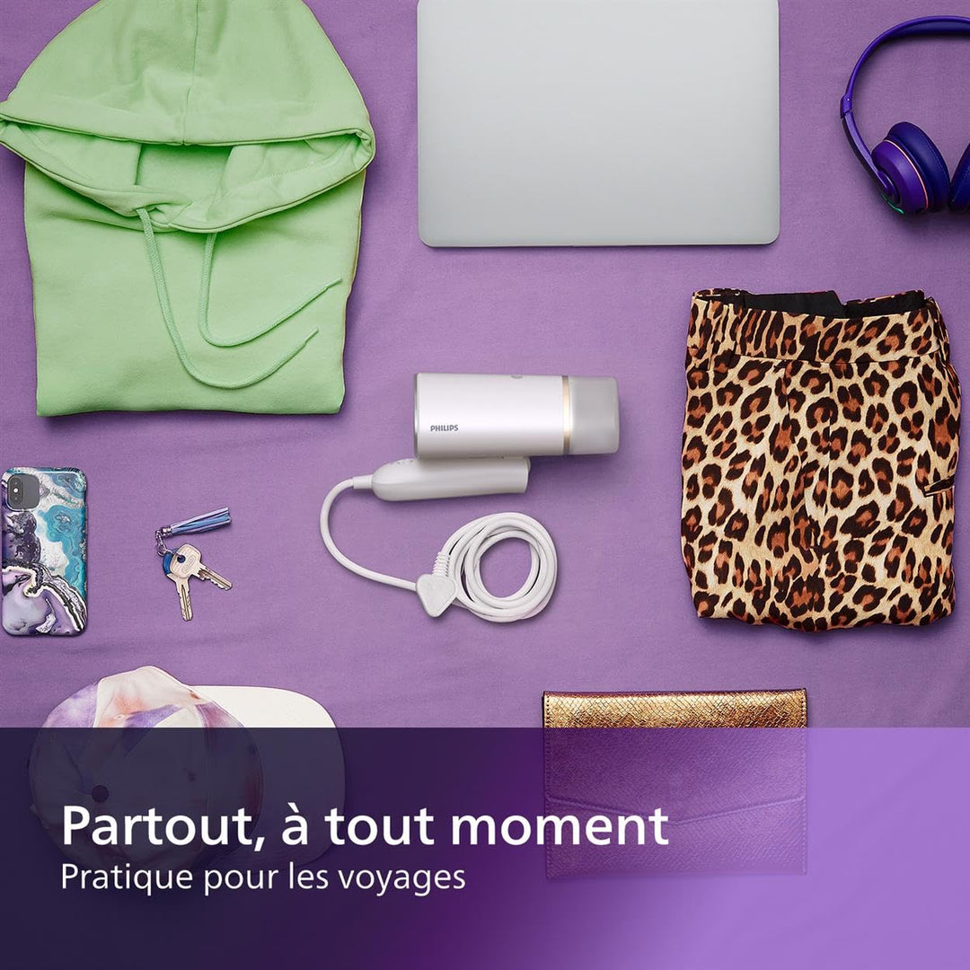 Défroisseur vapeur à main 1000 W – prêt en 30 s, léger et compact