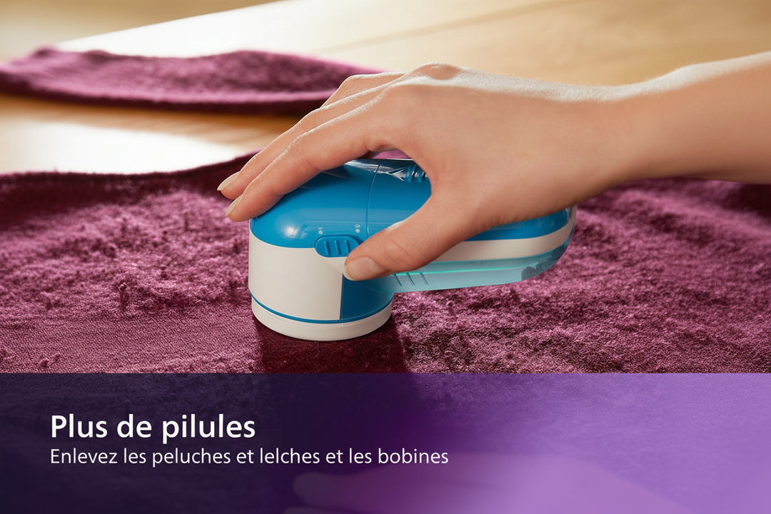 Rasoir anti-bouloches pour vêtements – élimine peluches et fibres